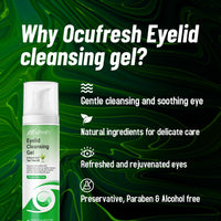 Ocufresh Eyelid Cleansing Gel with Tea Tree Oil – Hydraplus Technology for Long-Lasting Moisture - Antibacterial, Hydrating for Blepharitis, Styes – Natural, Preservative Free,for All Ages- 50ml