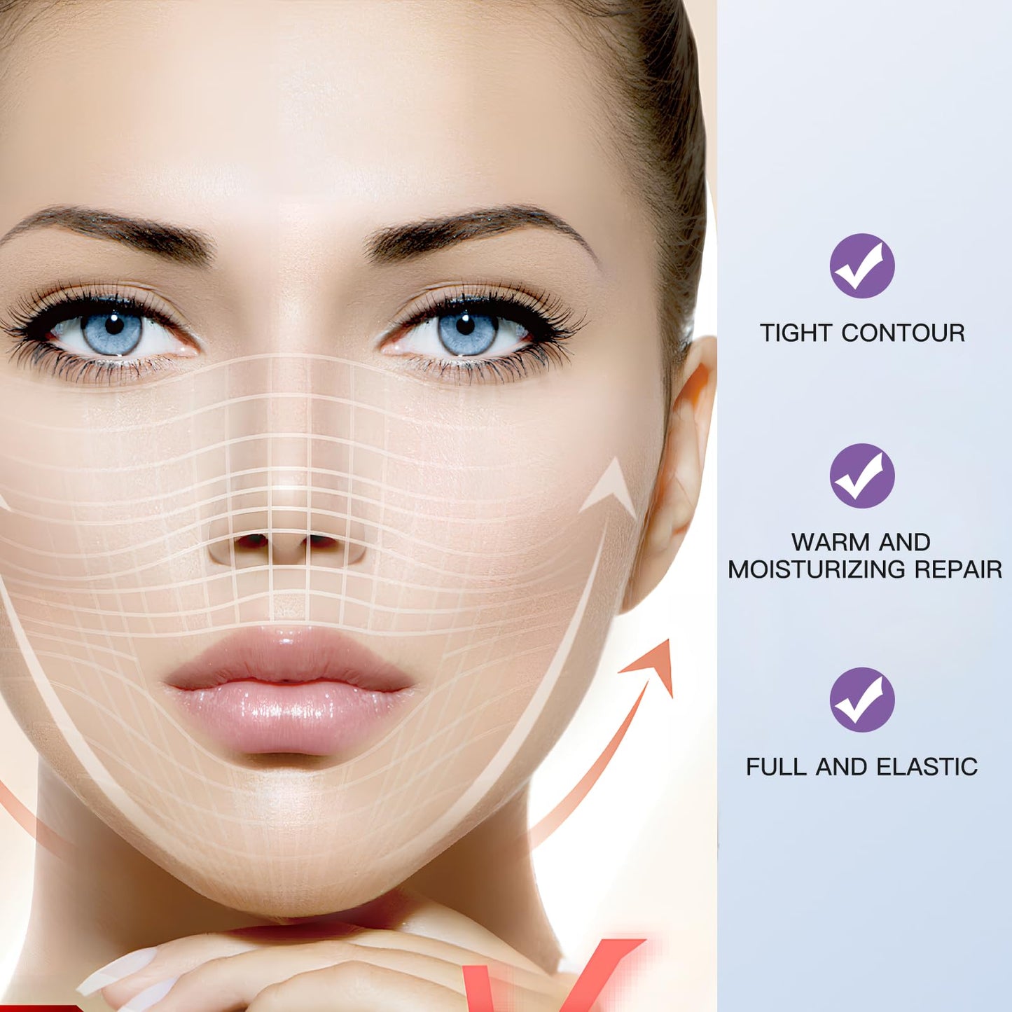 Bettinay 80 PCS Face Lift Tape Invisible with 16 Lifting Ropes, Instant Facelift Sticke for Skin Firming Makeup Lifting Tool