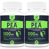 Solavica Liposomal Palmitoylethanolamide (Pea) 1100mg with Luteolin, Micronized Pea - High Purity, Super Absorption and Optimal Effectiveness, 60 Softgels (Pack of 2)