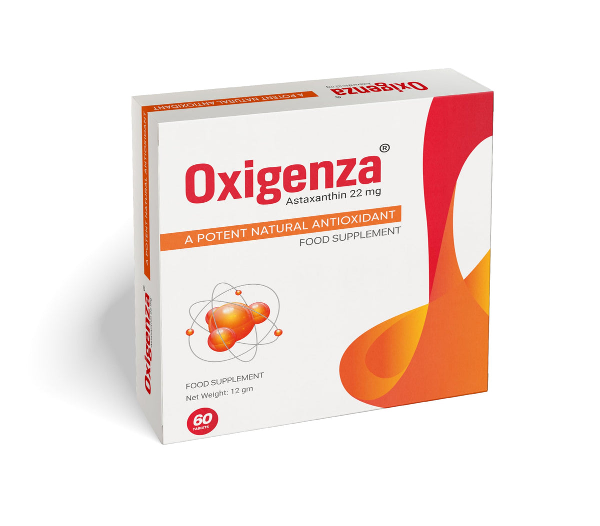 Oxigenza Astaxanthin 22mg - 60 Tablets – Premium Antioxidant Support for Skin, Eyes & Vitality