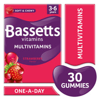 Bassetts Vitamins Multivitamins, Strawberry Flavour, 3-6 Years, 30 Pastilles