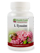 Health Leads ...Working With Nature L-Tyrosine (Extra Strength) 400mg x 90 Capsules, for Mental Alertness, Focus, Stress & Sleep, Free Form Amino Acid Supplement, Non-GMO, Vegan, Magnesium Stearate Free & No Nasties, Made in Wales
