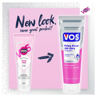 Candybay VO5 Frizz Free Air Dry Cream Controls Frizz, Revives and Tames. Pack of 2, 125ml each.