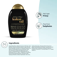 OGX Kukui Oil Conditioner for Frizzy Hair, 385ml