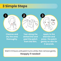 PIBULAB SpotLite Pimple Patches – Pack of 36, CICA & Tea Tree Oil Hydrocolloid Spot Patches, Invisible Face Dots for Spot & Acne Treatment, Fast-Acting, Korean Skincare, Stocking Filler Gift Idea, 10 & 12mm