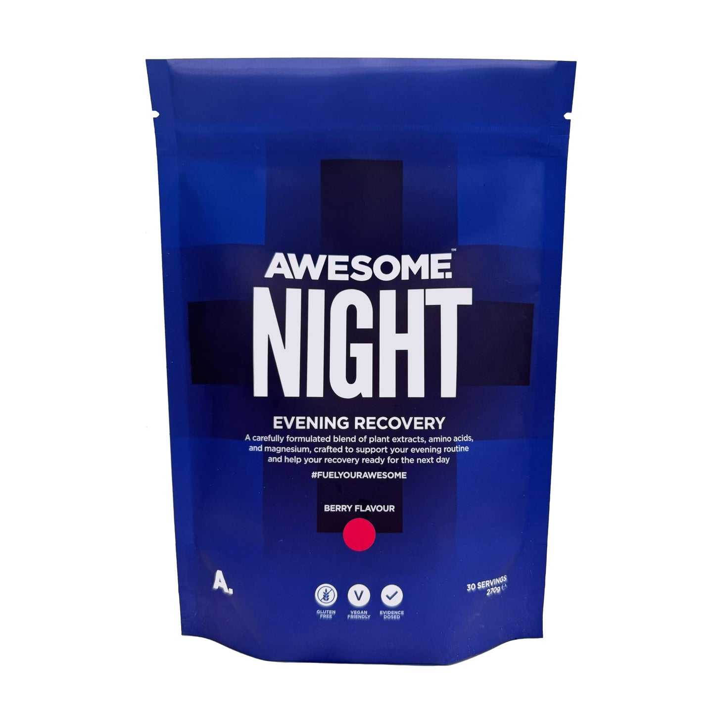 Ben Coomber Awesome Supplements - Sleep Supplement - Night Recovery Berry Flavor, 270g