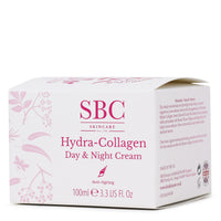 SBC Skincare's Hydra-Collagen Day & Night Cream - 100ml | Award-Winning Anti-Ageing Cream | Day And Night Moisturiser For Sensitive Skin | Mature Skin Face Moisturiser