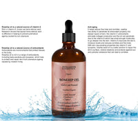 intelligent cosmetics Rosehip Oil & Jojoba Oil 100% Cold Pressed Pure Certified Organic Oil 100ml in Each Bottle, Natural Vitamin E, Vitamin C, for Face, Hair, Nails, Body