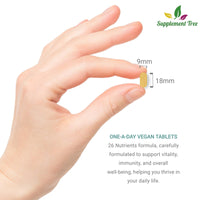 Supplement Tree A-Z Multivitamins and Minerals Tablets - 180 Vegan Multivitamin Tablets (6 Months Supply) - One a Day 26 Nutrients Multivitamins and Multi Minerals Pills for Men & Women - UK Manufactured