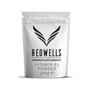 Vitamin B3 Powder Nicotinamide REDWELLS Non Flush Powder GMO Free - 500g Pack