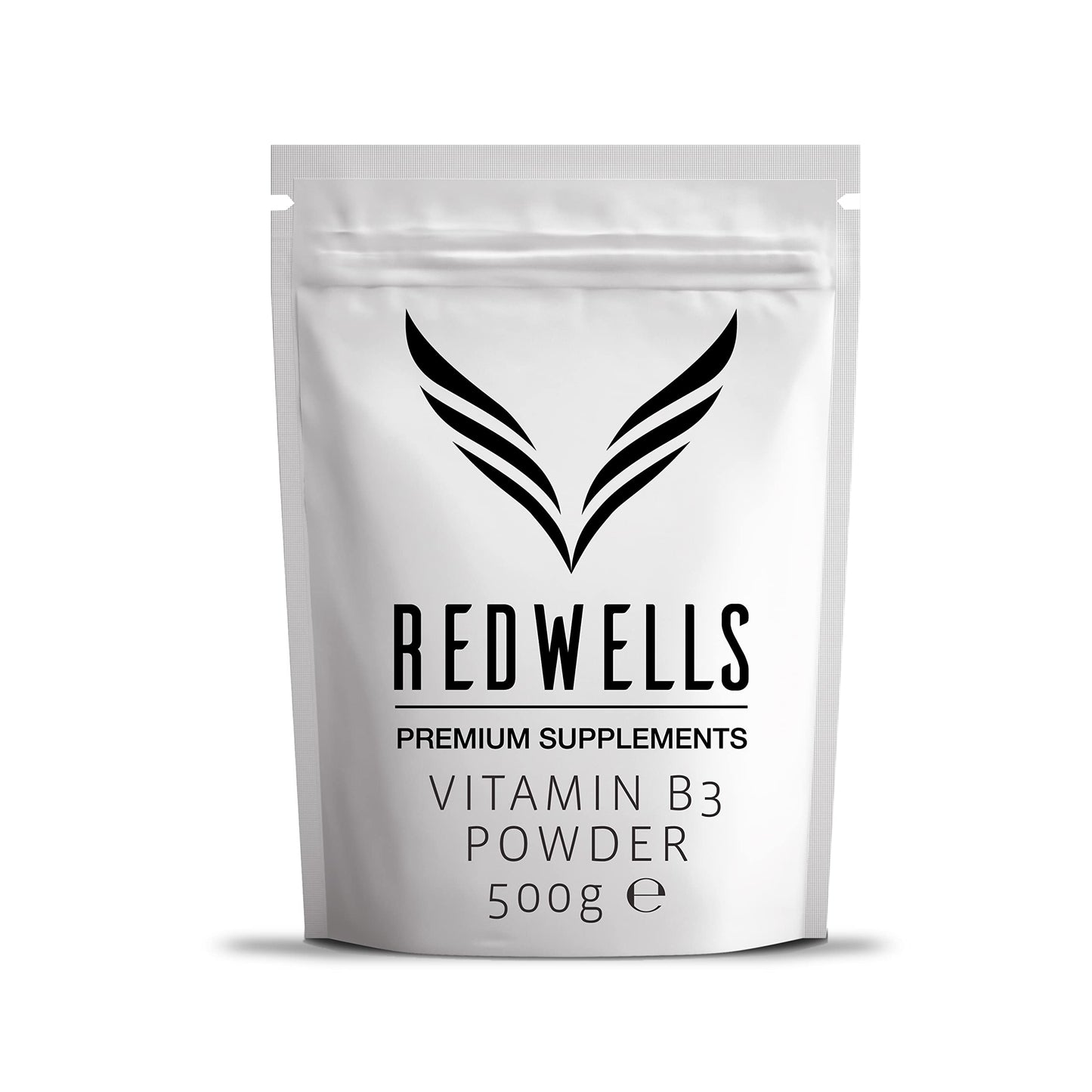 Vitamin B3 Powder Nicotinamide REDWELLS Non Flush Powder GMO Free - 500g Pack