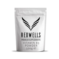 Vitamin B3 Powder Nicotinamide REDWELLS Non Flush Powder GMO Free - 500g Pack