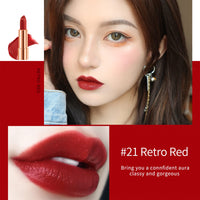 Newvenper Matte Lipstick Set 3 Colors Lip Stick with Chain Bag Package Velvet Lip stick Gift Box Set Waterproof Non-Stick Cup Long Lasting Retractable Lipstick Set 3.5gx3 Pcs, Silver