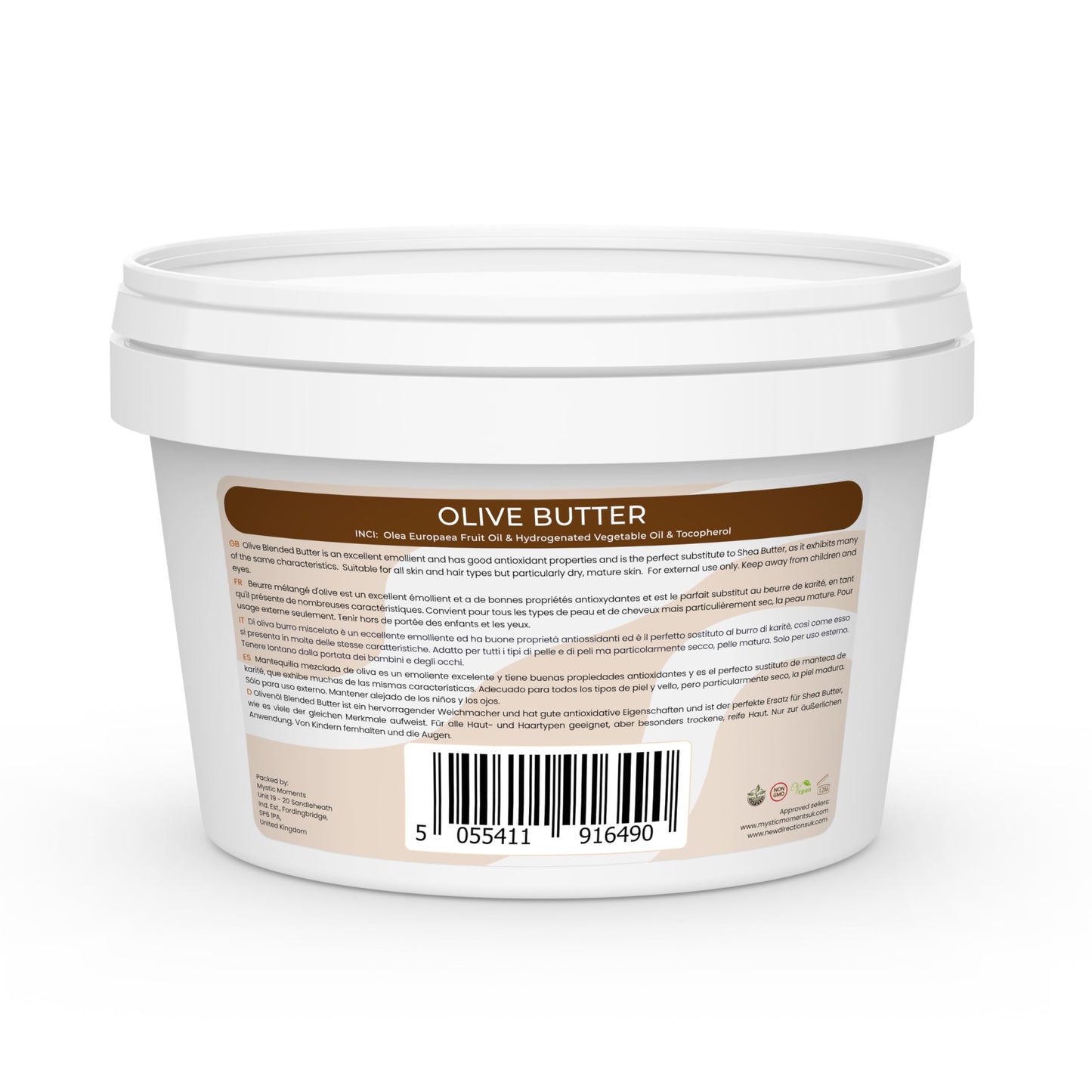 Mystic Moments | Olive Blended Butter 500g - 100% Natural Cosmetic Butters Vegan GMO Free