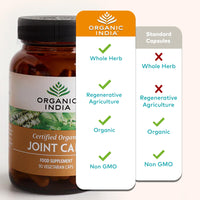 Organic India Joint Care Capsules with Ashwagandha, Certified Organic & Vegan, 90 Capsules