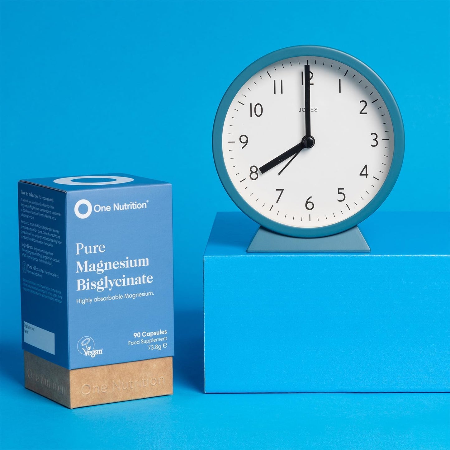 Pure Magnesium Bisglycinate by One Nutrition | High Absorption Magnesium for Sleep, Stress, Heart & Energy Support | 700mg per Capsule | 90 Capsules | 2-Month Supply