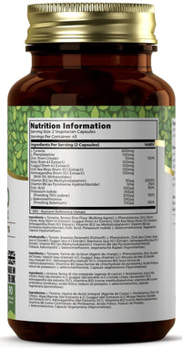Ezyleaf Thyroid Complex | L Tyrosine Thyroid Support Supplement with Ashwagandha, Iodine, Zinc, Kelp, Sea Moss, Potassium Iodide, Guggul Extract & Selenium | 90 L-Tyrosine Capsules | UK ISO Certified