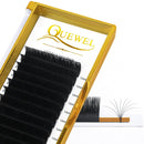 QUEWEL Easy Fan Lashes 0.12C Curl 8mm Easy Fan Russian Lashes 2D-20D Volume Lash Extensions Self Fanning Eyelash Extensions Easy Fan Volume Lashes Automatic Blooming（0.07D 12mm）
