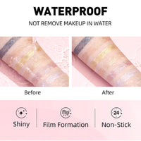 QUIWEN Glitter Lip Gloss Metallic Diamond Glitter Liquid Lipstick Pink Shimmer Lipstick Waterproof Lightweight Soft Metallic Eyeshadow Lipgloss Long-Lasting Nonstick Cup Pink Lip Gloss Shiny And Sparkle