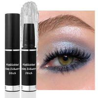 LYNTYAOU White Pearl Eyeshadow Stick, Shimmer Bright Color Eyes Makeup Pen, Metallic Cream Eye Shadow Crayon, Pearlescent Glitter Eyeshadows Pencil, High Pigmented Eyeliner Smooth for Women