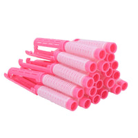 KIMISS 20pcs Hair Perm, Rod Roller Curler Hairdressing Curly Hair Perm Rods Fluffy Perming Rollers Short Large Tool KitPink (Pink)