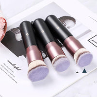KINGMAS Flat Top Foundation Brush, Premium Kabuki Makeup Brush for Liquid, Blending, Cream, Powder,Blush Buffing Stippling Face Makeup Tools