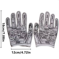 QCVENL 2 Pcs Reflexology Tools Facial Reflexology Tool Reflexology Hand Gloves Hand Reflexology Tools Print Mittens for Correctly Stimulating Hand Acupoints Massa