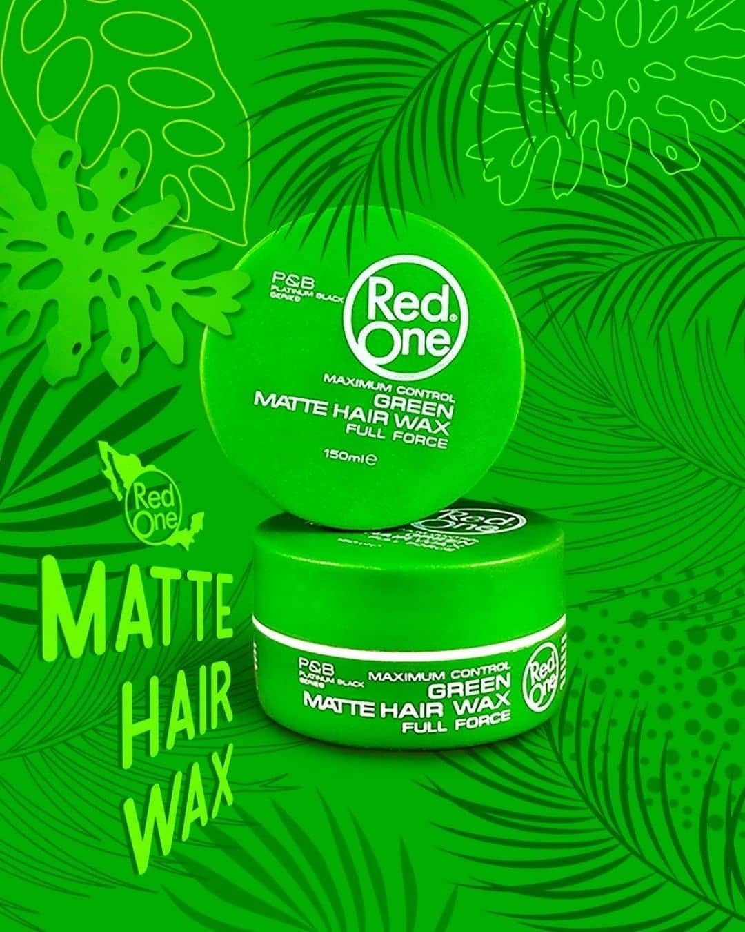 Redone RedOne Hair Styling Matte Wax Green 150 ml | Matte Look | No Shine l Wax | Ultra Hold | Men & Women Hair Wax | Coconut Scent | Maximum Control