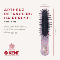 KENT Kent ArtHedz Cats Designed Pocket Size Hairbrush
