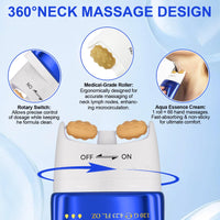Ah8 Neck Firming Cream, Neck Firming Creams Contain Hexapeptide,With Double Roller Massage,Reduce Wrinkles Fine Lines And Double Chin,Firm And Lift Sagging Skin