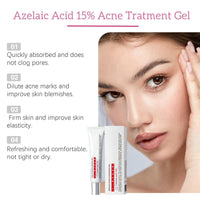 Azelaic Acid 15% Acne Tratment Gel,Azelaic Acid Serum Cream with Niacinamide & Vitamin C,Anti Acne Gel for Spot Prone Skin,Face Serum for Women,Hydrating Serum,Moisturiser Face,Serums Skincare