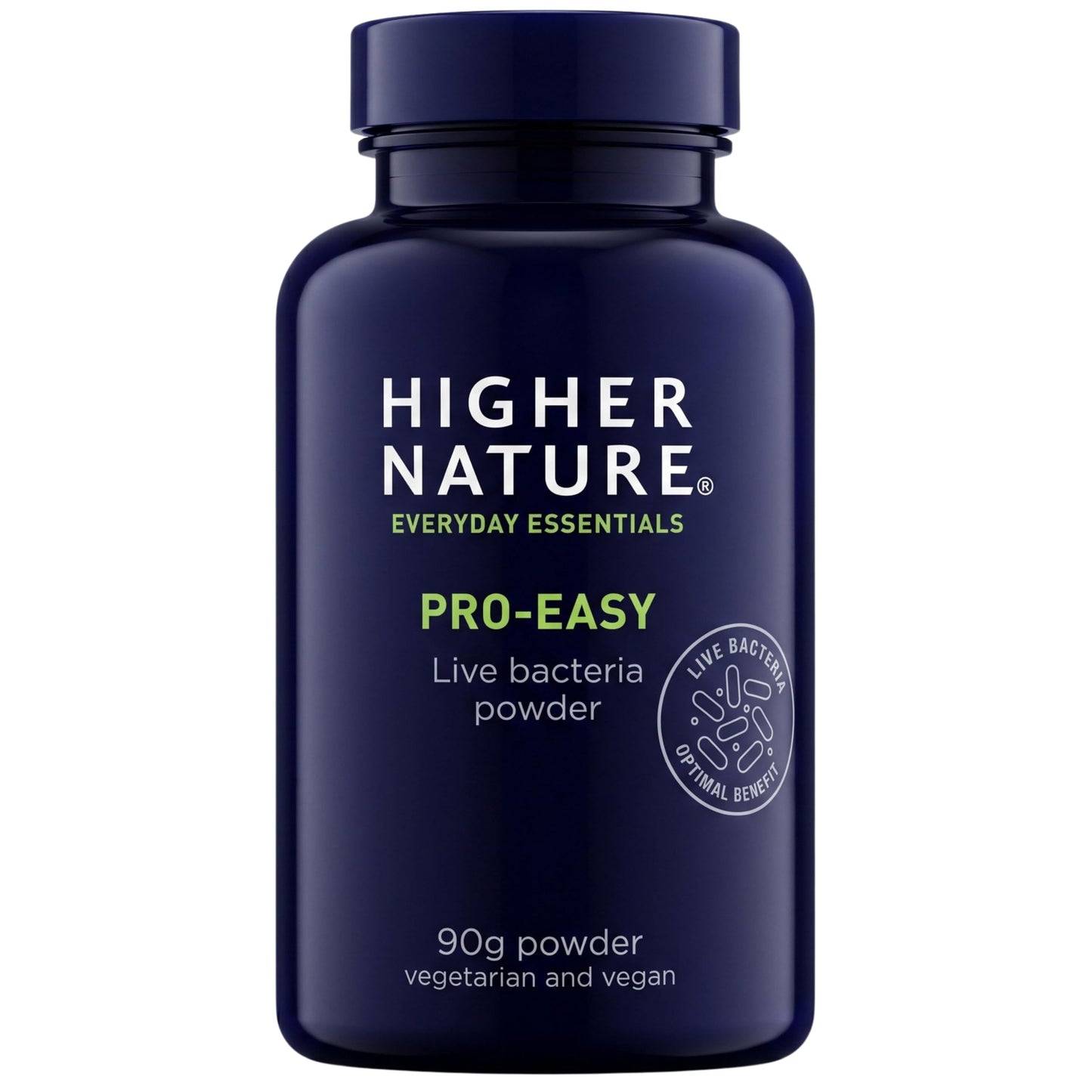 HIGHER NATURE Higher Nature - Pro-Easy - Multi-Strain Live Bacteria Powder - Probiotics for Gut Health - Suitable for The Whole Family - 90g Powder