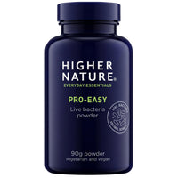 HIGHER NATURE Higher Nature - Pro-Easy - Multi-Strain Live Bacteria Powder - Probiotics for Gut Health - Suitable for The Whole Family - 90g Powder