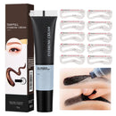GEEWHILE Eyebrow Tint Tattoo Peel Off Eyebrow Gel Semi-Permanent Colour Brow Tattoo Gel Lasts Up To 3 Days, Waterproof Brow Tint With 10Pcs Eyebrow Stamp Stencil, Eyebrow Makeup Gift For Women(Dark Brown)