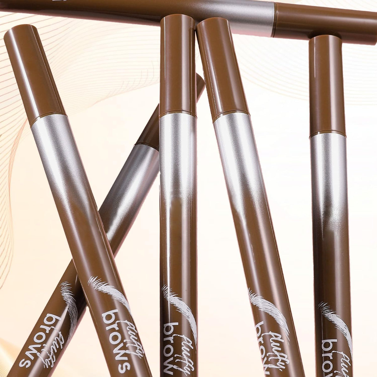 Generic Fluffy Brows Waterproof Eyebrow Pencil With Angled Brush For Natural Definition - Long-Lasting Smudge-Proof Brow Pen For Realistic Hair-Like Strokes And Everyday Makeup Use