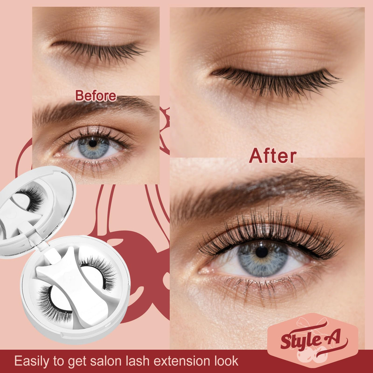 Higu clace Magnetic Eyelash kit, Reusable Magnetic Lashes Set with Clamp, Waterproof No Glue Lashes for All-Day Comfort & Easy to Use (Style MB)