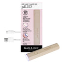 Nails Inc Nails.INC GelLED On-The-Go Mini Portable LED Lamp, Cures in 60 Seconds, Mini Nail Dryer for DIY Gel Nails, Adhesion for Gems, Easy Flash Cure Lamp, Rechargeable USB Nail Light, 3W, 1 Count