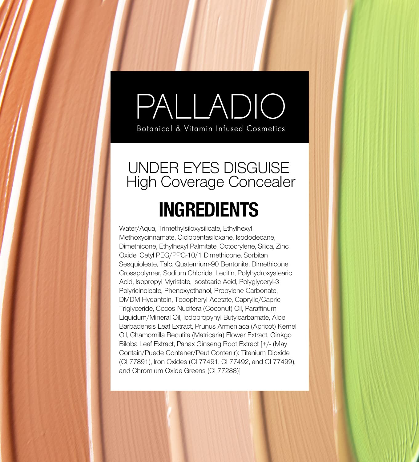 Palladio Full Coverage Concealer, Under Eyes Disguise, Creamy Face and Eye Concealer, Evens Skin Tone, Conceals Blemishes, Dark Circles and Fine Lines, Use with Concealer Brush, Vanilla Latte