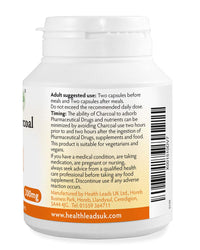 Activated Coconut Charcoal 300mg x 90 Capsules (Cocos nucifera), 100% Natural, High Absorbency, Vegan, Magnesium Stearate Free & No Nasties, Made in Wales