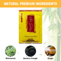 DRTRU 60pcs Ginger Detox Foot Pads - Anti-Swelling Ginger Detoxing Patches for Foot Care, Stress Relief, Improved Sleep