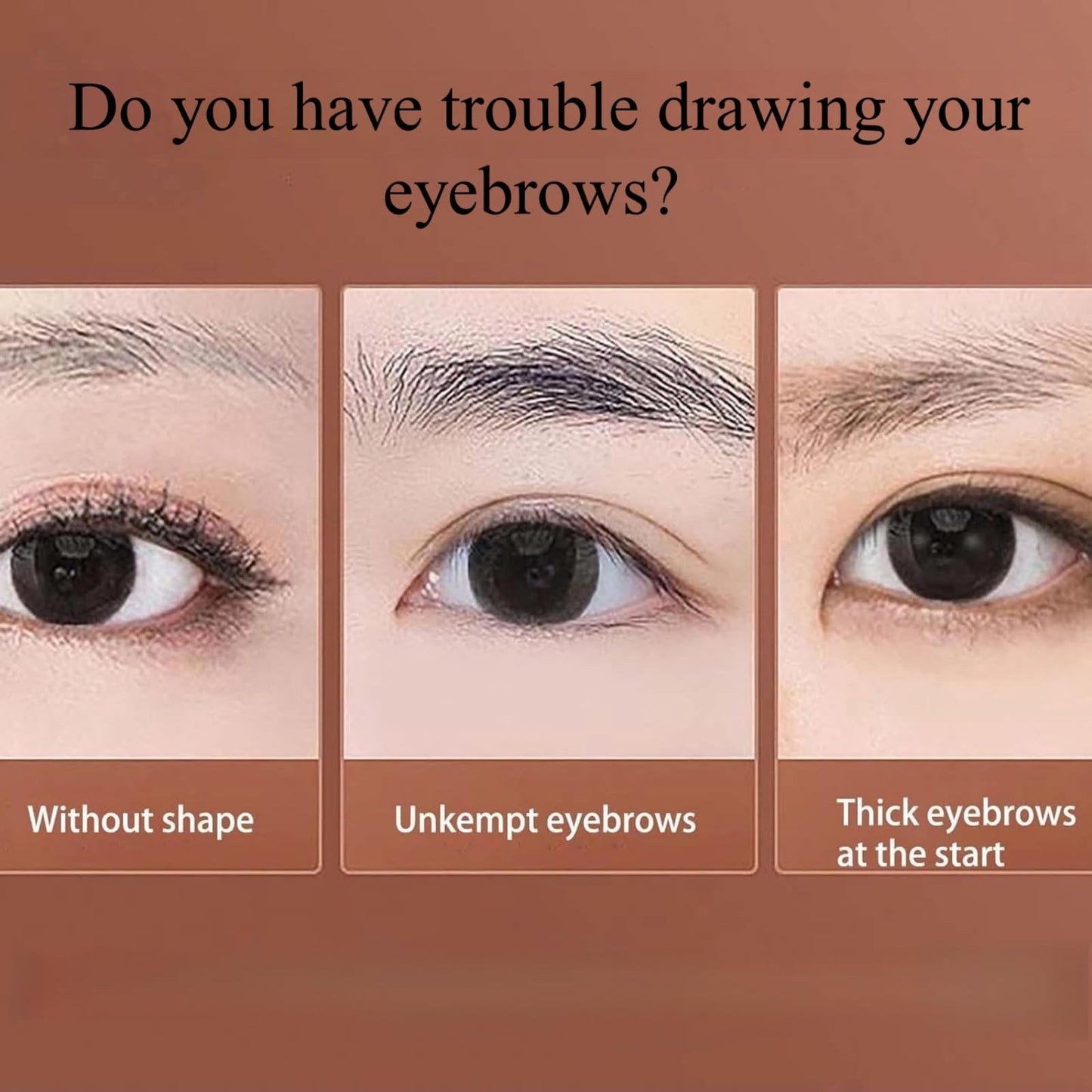 SinceReal 2 In1 Eyebrow-Powder Kit with Palette, Pencil, & Tint, Light Brown & Dark Brown Eyebrow-Powders for Dye & Contouring of Brows