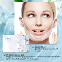 5Pcs V Line Face Lifting Chin Mask, Bloskin Double Chin Mask, Face Lift Tape for Tighten Jawline, Lift Face, Nourish Skin