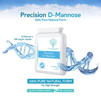 swiss bioenergetics Precision D-Mannose 500mg 90 Capsules - 100% Pure Natural Form