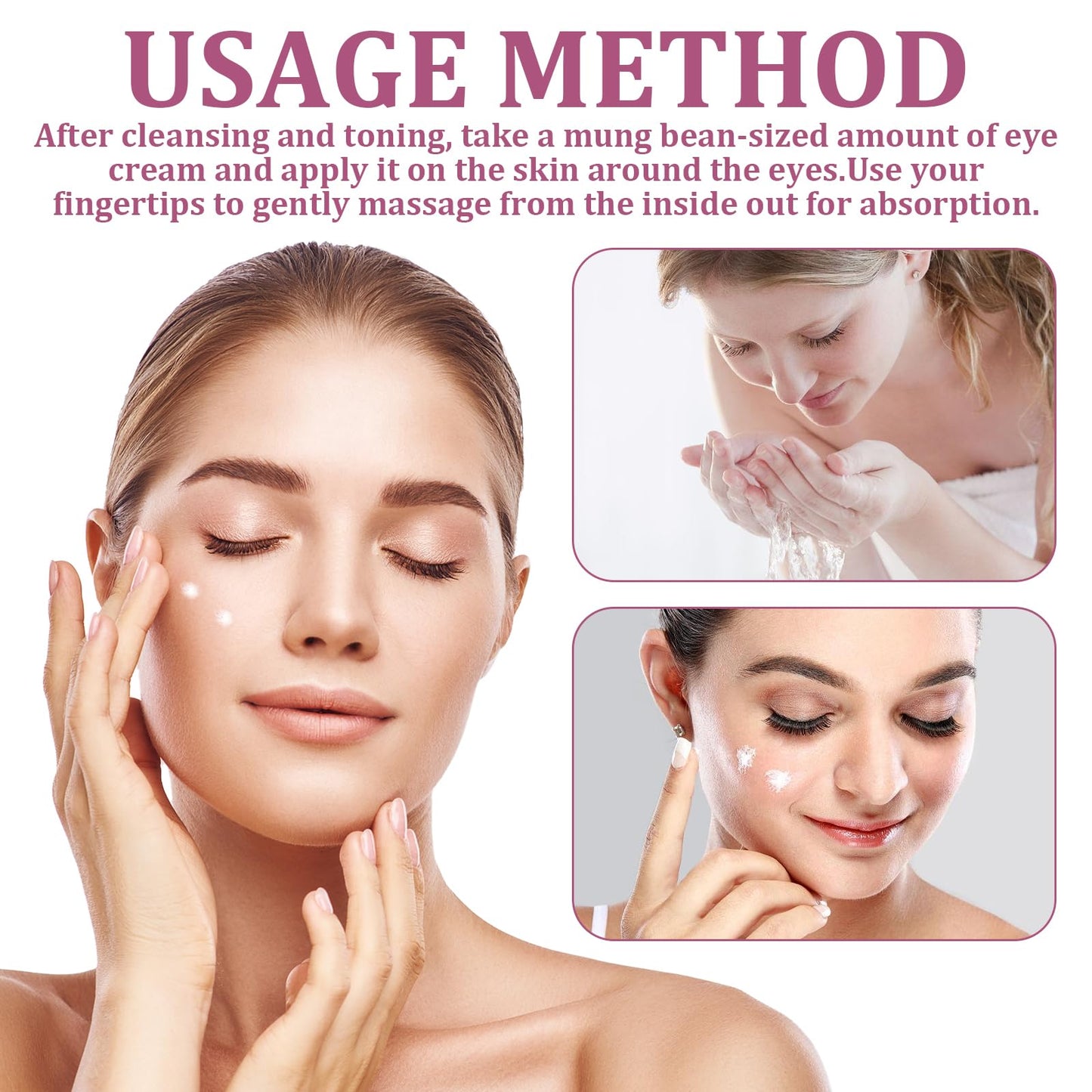 Katslyn 3 PCS Mango Revitalize Eye Cream Eyelift Serum, Mango Activating and Firming Eye Cream, Hyaluronic Acid Repair Essence for Dark Circles and Puffy