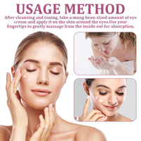 Katslyn 3 PCS Mango Revitalize Eye Cream Eyelift Serum, Mango Activating and Firming Eye Cream, Hyaluronic Acid Repair Essence for Dark Circles and Puffy