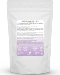 ETC Cosmetic`s Brazilian Purple clay - 200 gr - DIY Face Masks, Body Mask, Hair Mask, Soft Peels and Scrubs, Soap Making, Anti-Ageing & Skin firming, Natural And Chemical Free