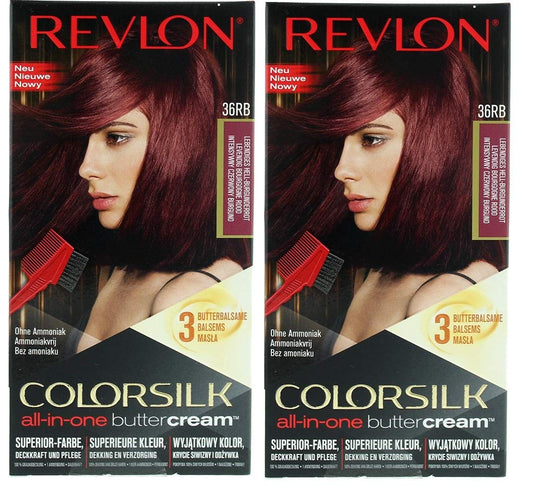 Revlon Luxurious Colorsilk Buttercream Vivid Colors Red Hair Colour 2 PACK