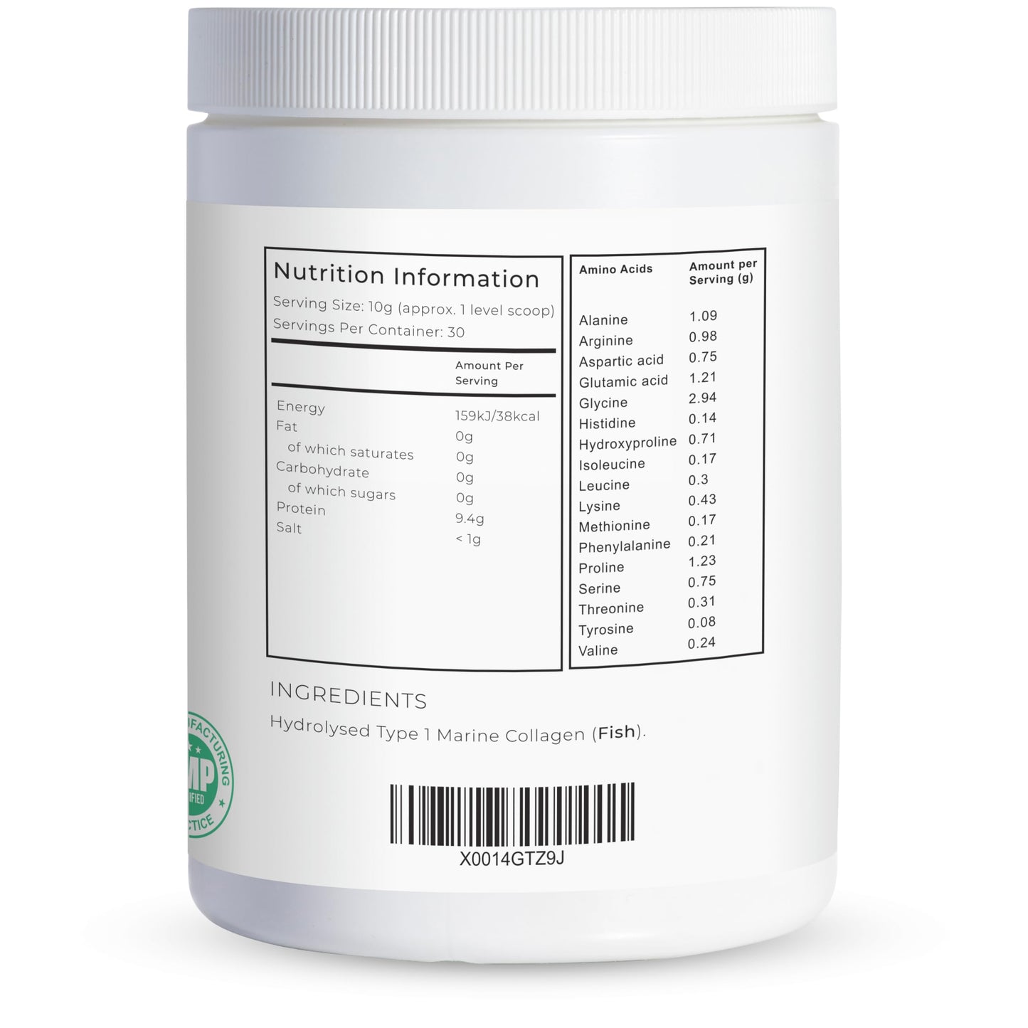 LOVE LIFE SUPPLEMENTS Wild-Caught Marine Collagen by LLS | Derived from North Atlantic Cod, Haddock and Pollock Skin | 300g - 30 Servings | Unflavoured | Love Life Supplements - 'Clean, Effective, High Quality'