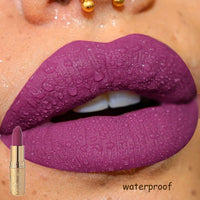 LYNTYAOU Purple Matte Lipstick, Dark Red Lip Stick for Women, Hot Color Lipgloss Smooth Full-Coverage Moisturizing, Waterproof Non-sticky Lips Tinted, Lip Balm Long Lasting Gift for Lady