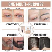 Lomansa Eyelash Tint, Lash Tint Kit, 2 in 1 Eyebrow Dye and Lash Dye Black, 10 Applications Fast and Easy for Beginner, Salon Quality